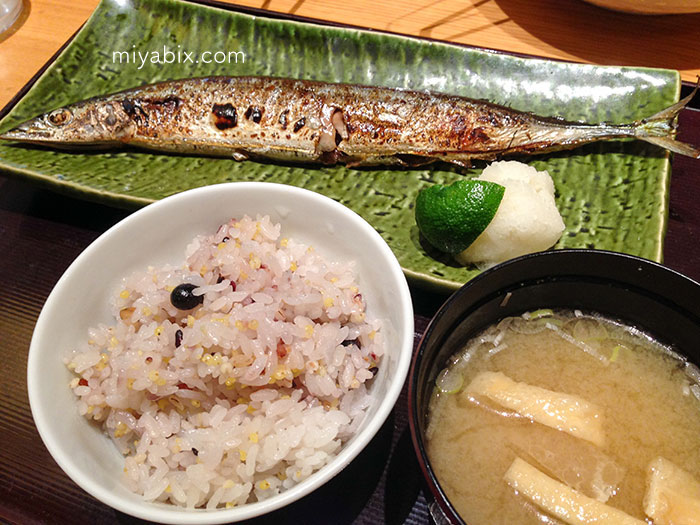 寅福,秋刀魚の塩焼き,ローストビーフ