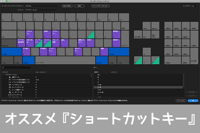 Adobe Premiere Pro Cc 手で覚える ショートカットキー 作業が格段に早くなる設定 Miyabixphoto